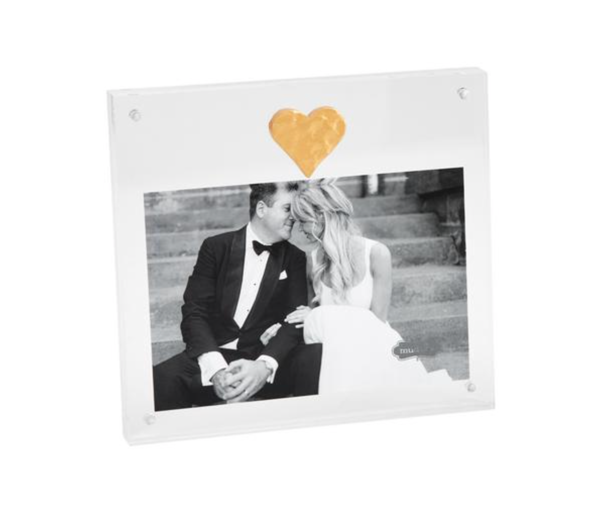 Acrylic Frame With Gold Heart