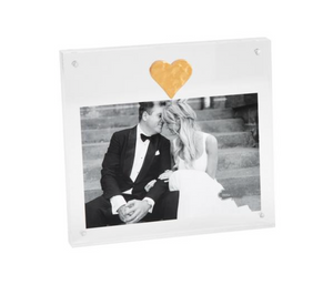 Acrylic Frame With Gold Heart