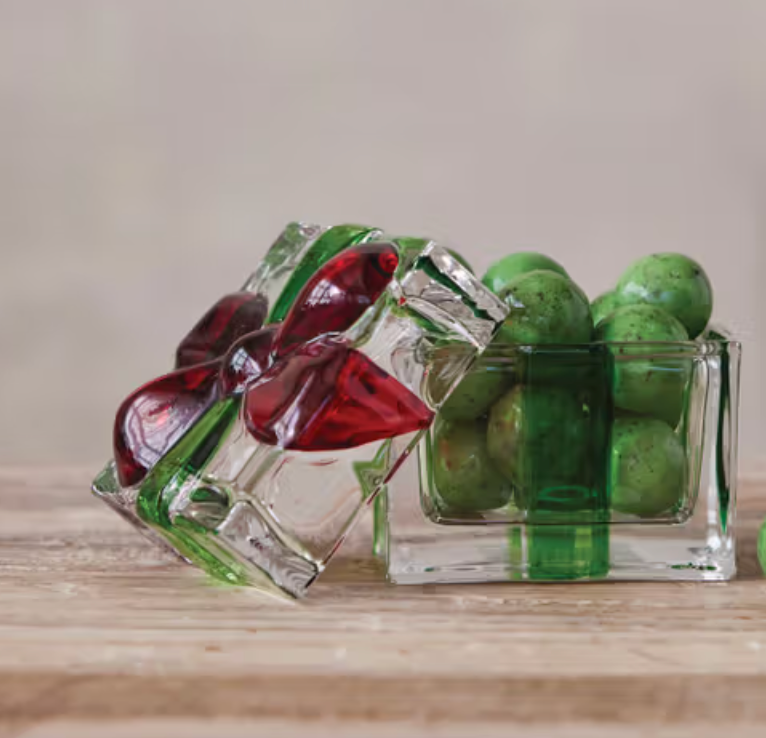 Glass Gift Shaped Jar
