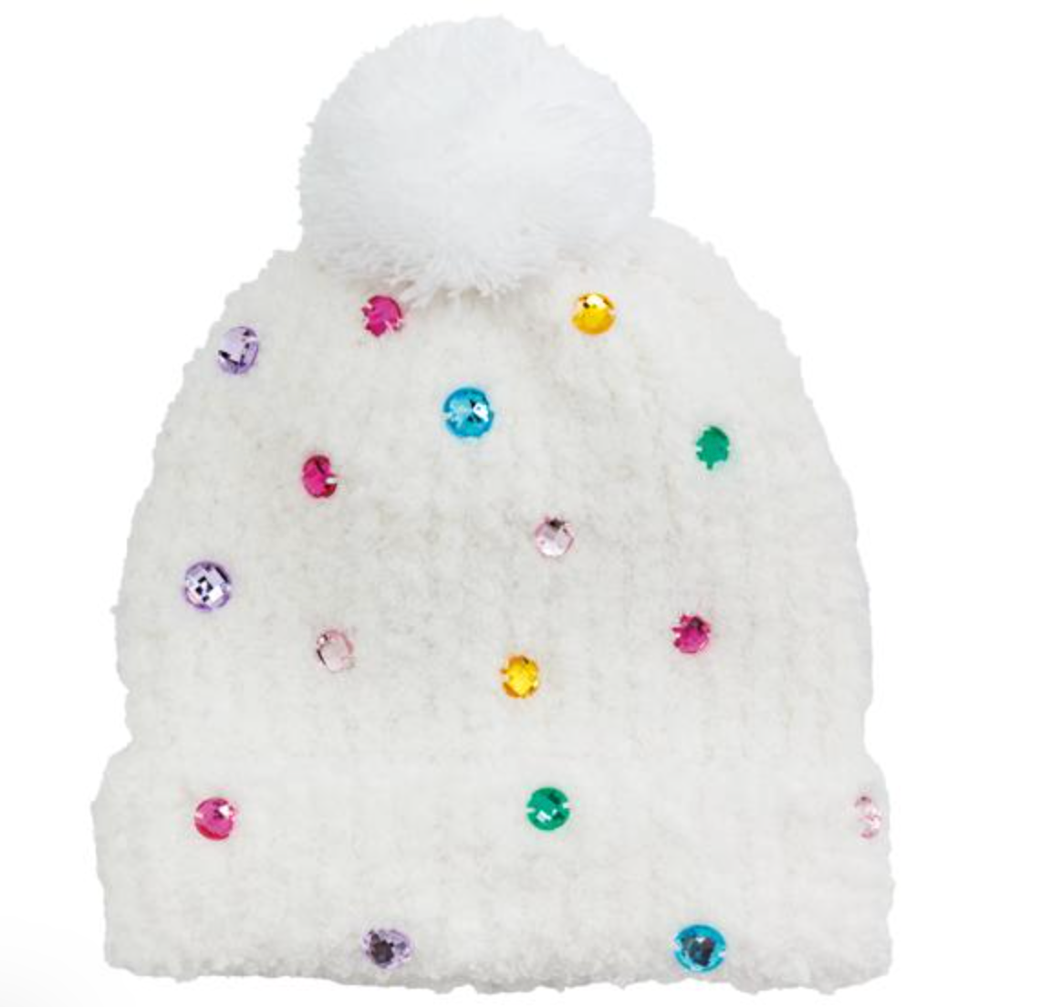 Polka Dot Rhinestone Beanie