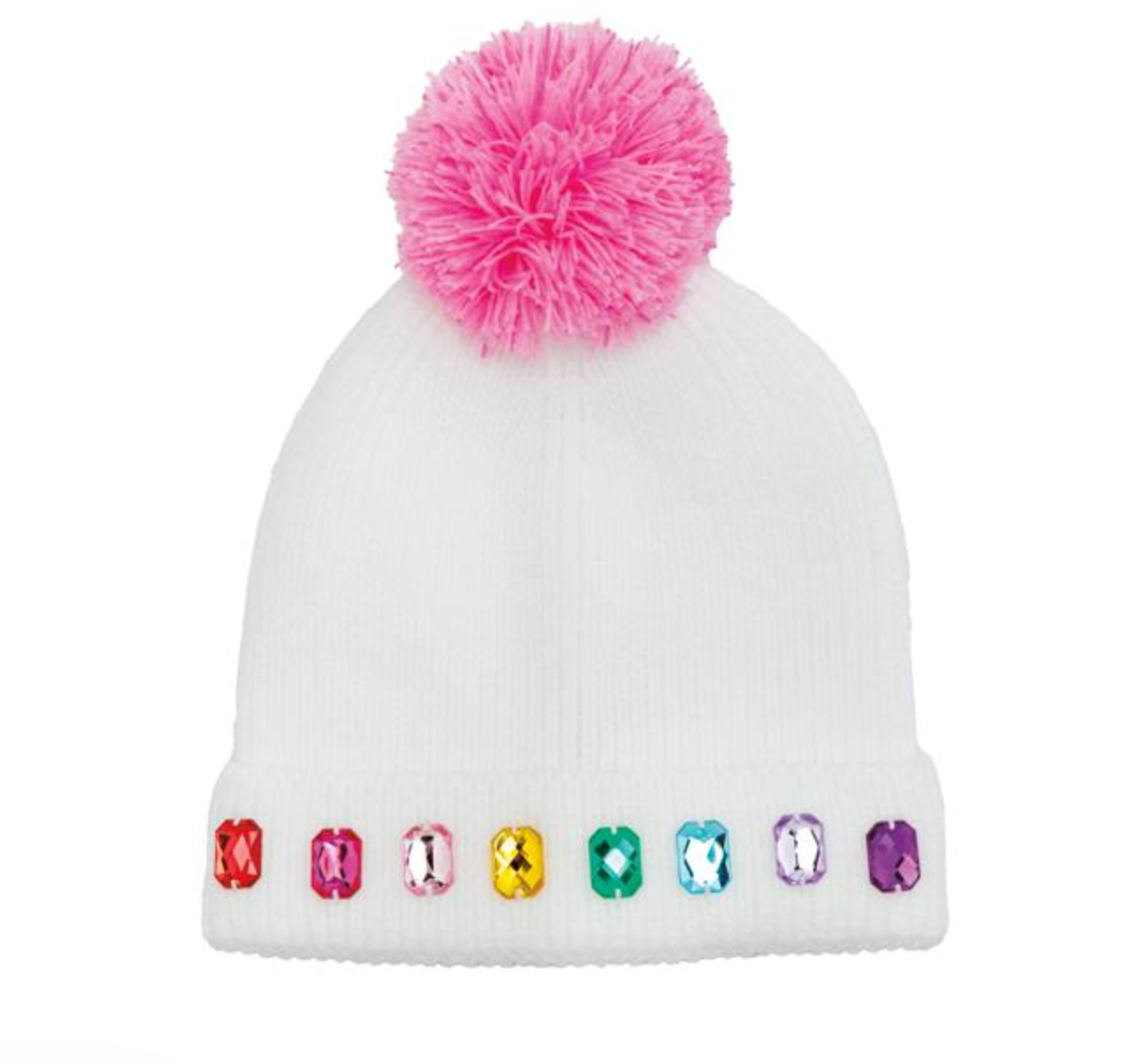 Polka Dot Rhinestone Beanie