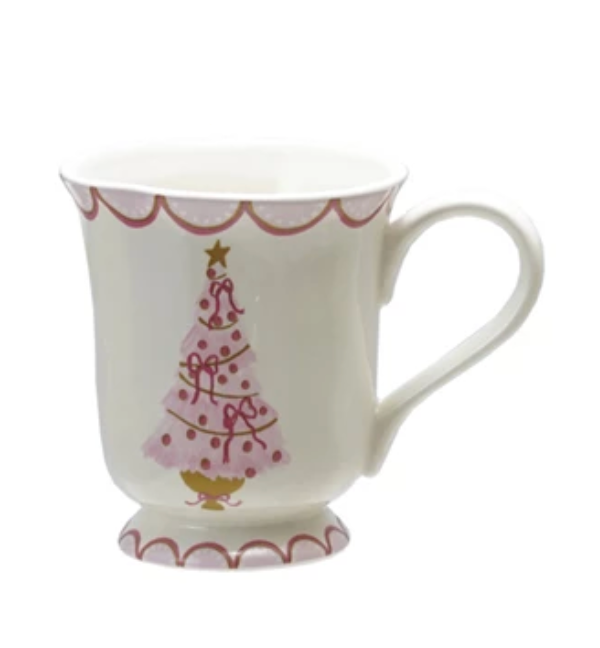 Mug with Christmas Tree Print