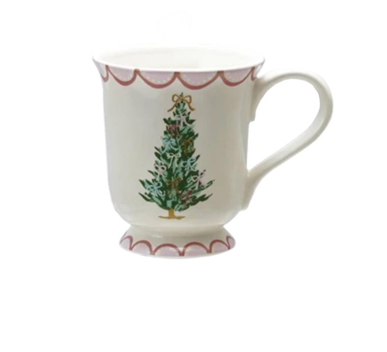 Mug with Christmas Tree Print