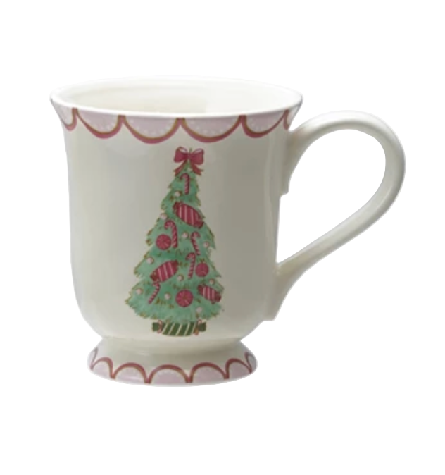 Mug with Christmas Tree Print