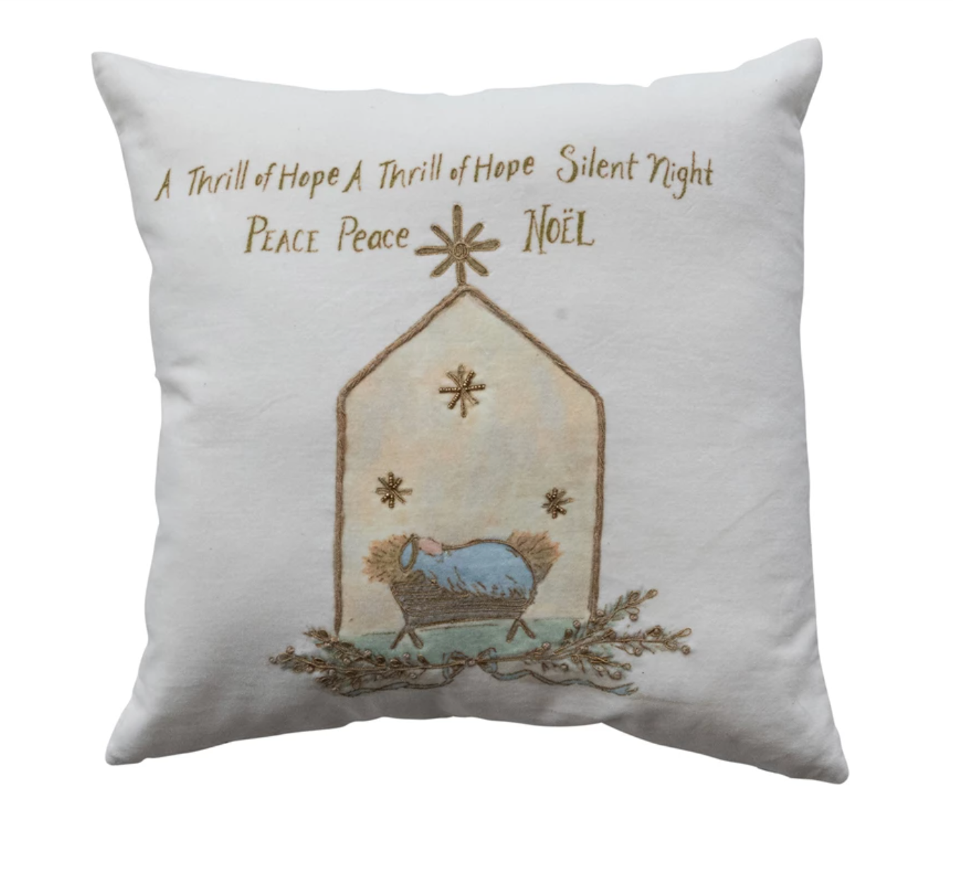 "A Thrill of Hop" Embroidered Pillow