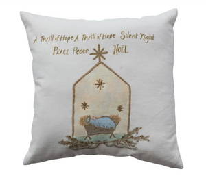 "A Thrill of Hop" Embroidered Pillow