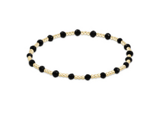 Gold Sincerity Gemstone 3mm Bead Bracelet