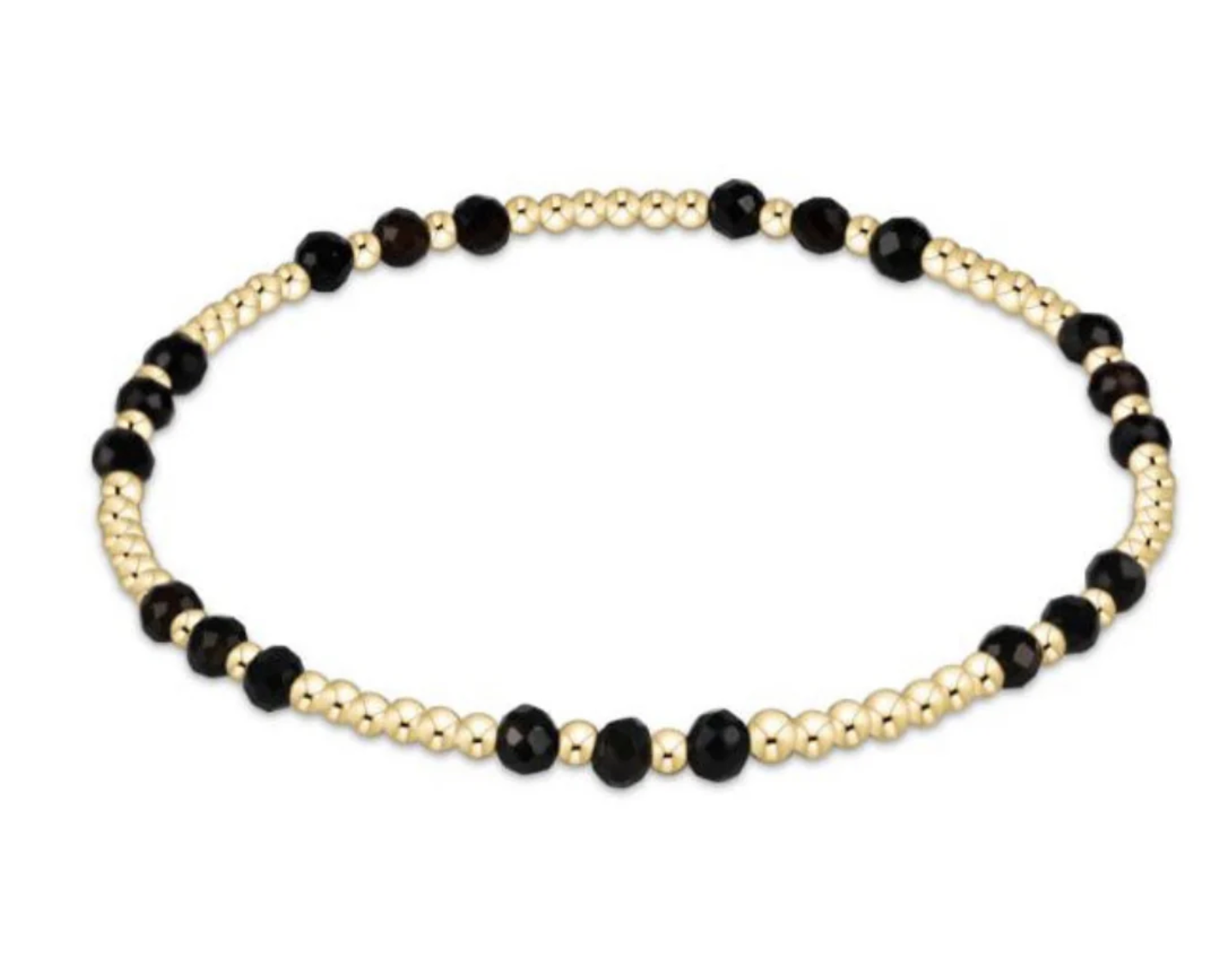Classic Gold Joy Pattern Bead Bracelet-Gemstone