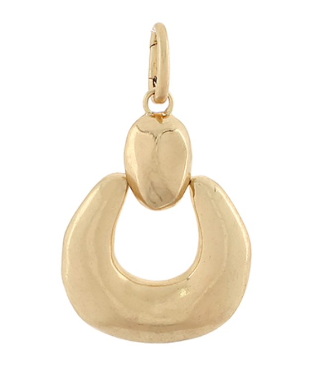 Charm Bar-Worn Gold Door Knocker