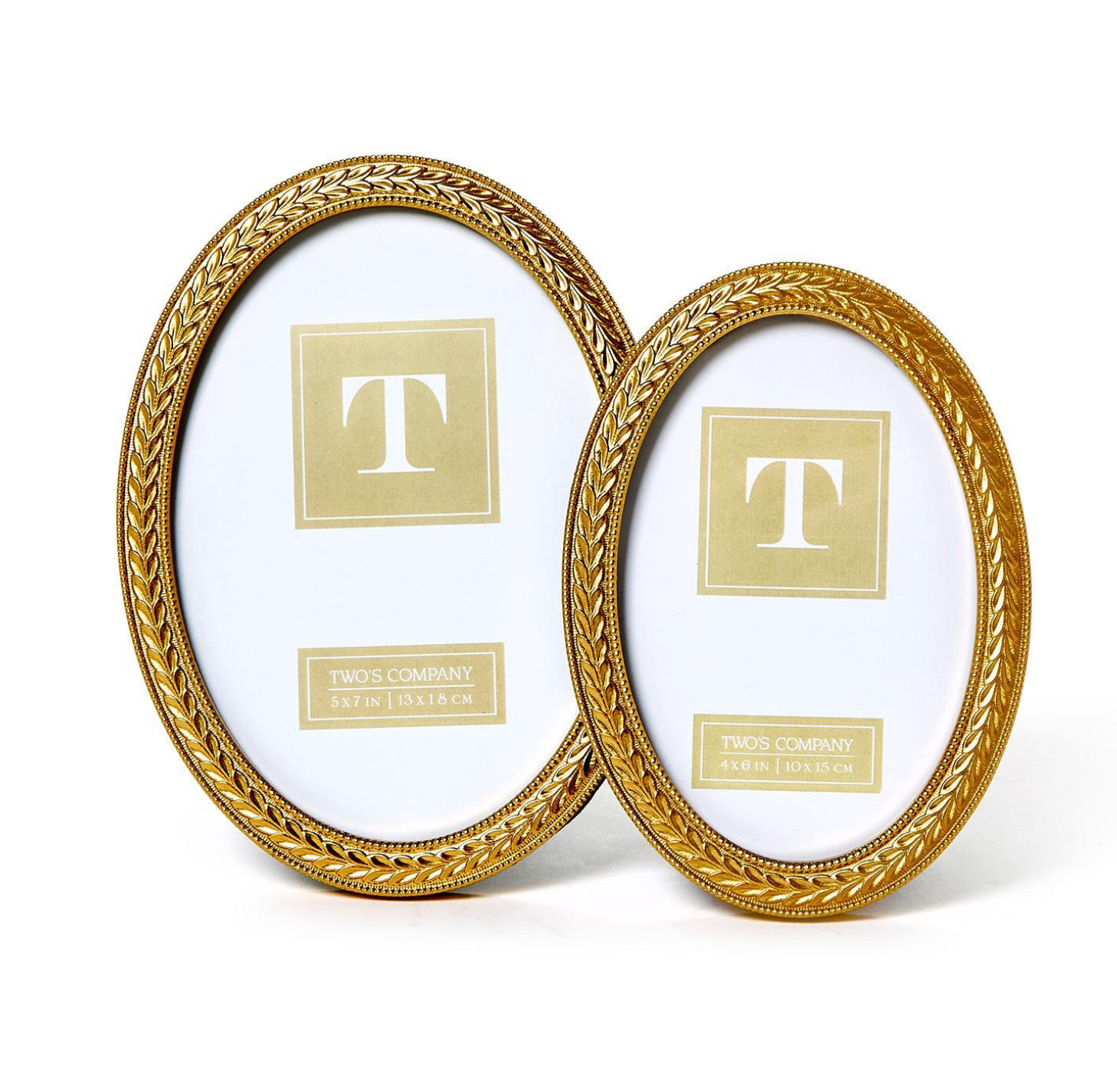 Laurel Wreath Gold Oval Photo Frame