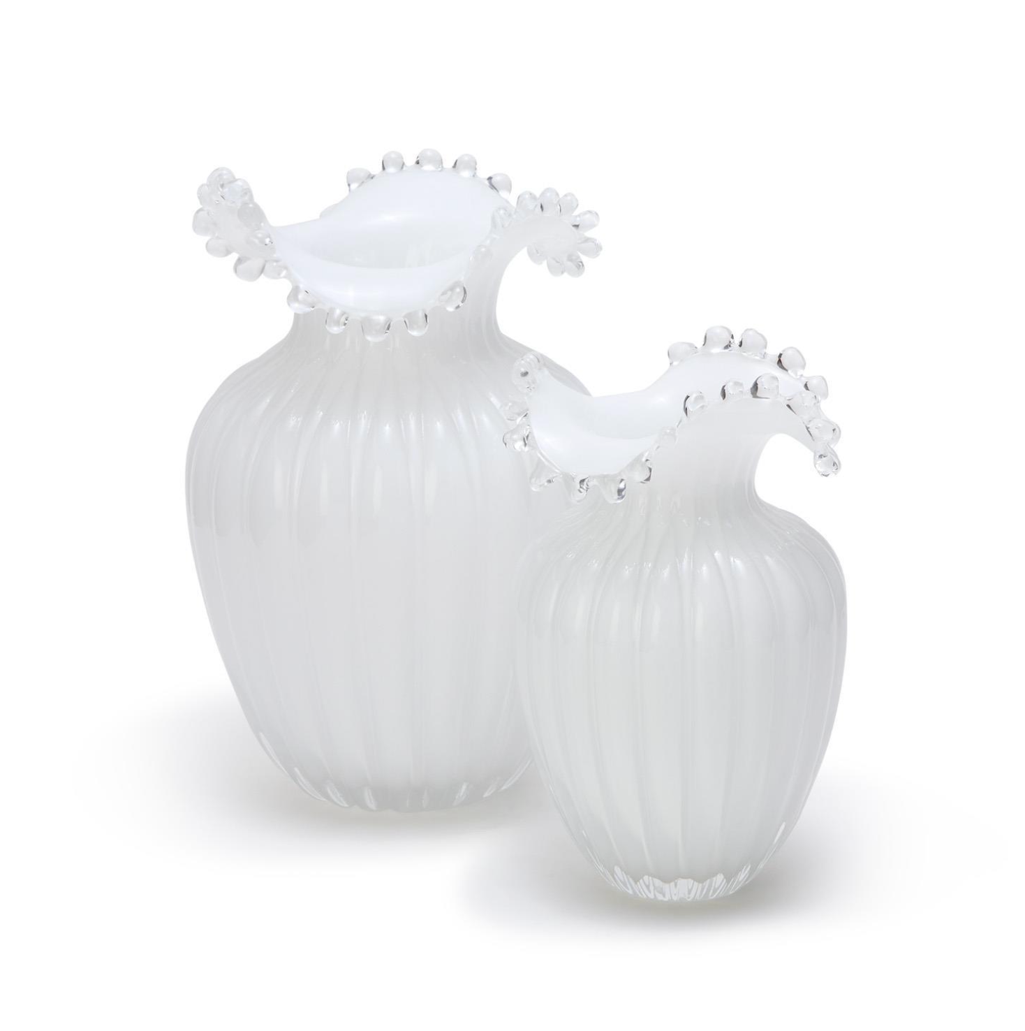 Glass Pearl White Vase