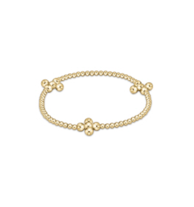 Signature Cross Gold Beaded Bracelet