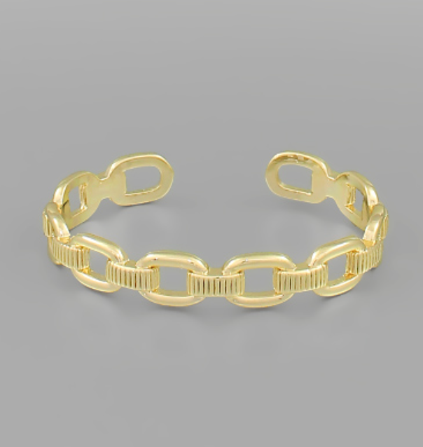 Gold Chain Cuff Bracelet