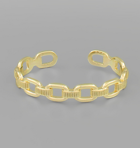 Gold Chain Cuff Bracelet