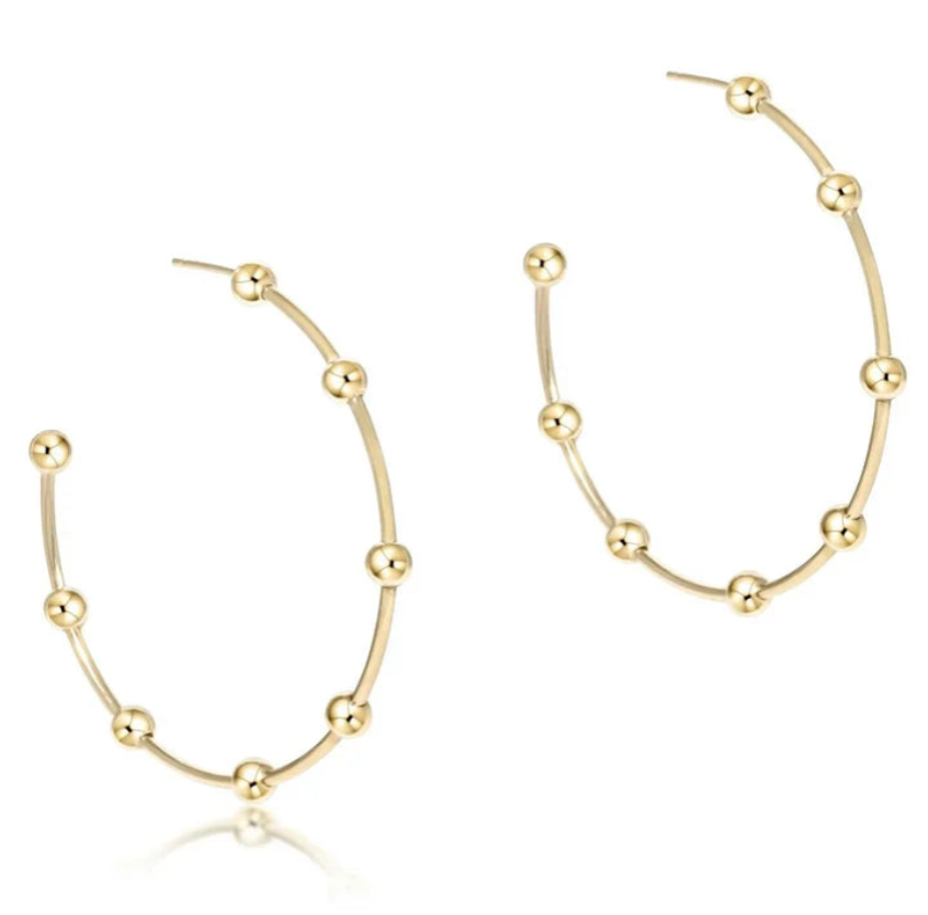 Beaded Simplicity Hoop Earrings