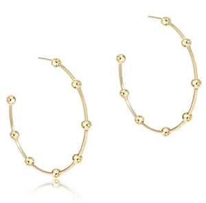 Beaded Simplicity Hoop Earrings