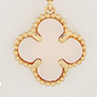 Charm Bar-White Clover Pendant