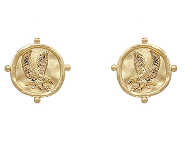 Eagle Round Earrings