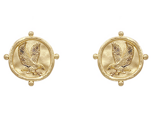 Eagle Round Earrings