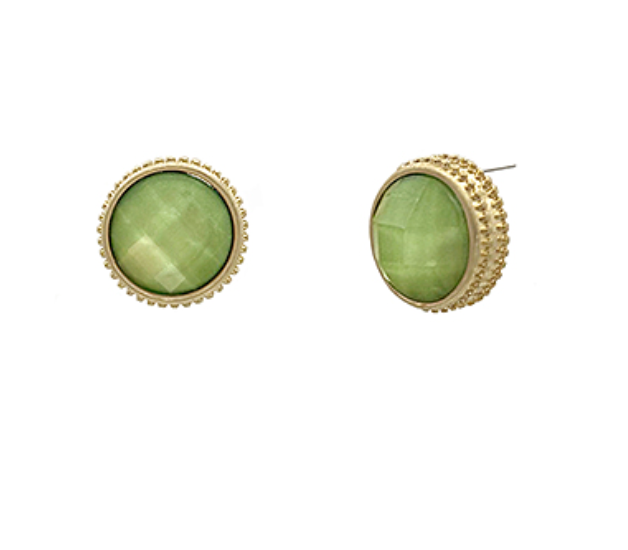 Olive Stone Earrings