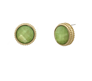 Olive Stone Earrings