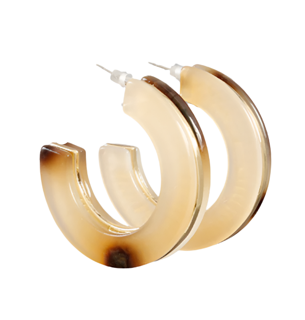 Tortoise Acrylic Hoop Earrings