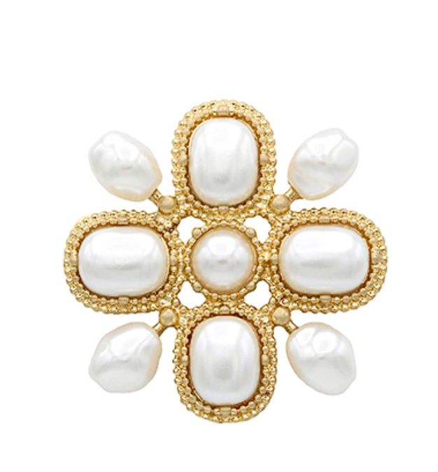 Brooch with Pearls