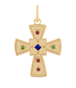 Charm Bar-Large Multi-Color Cross