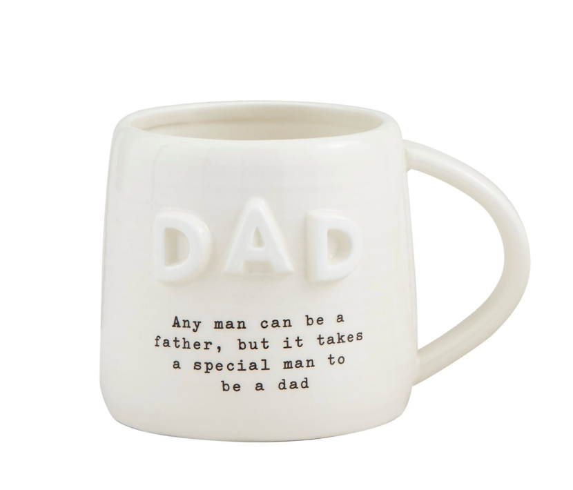 White Dad Chunky Letter Mug