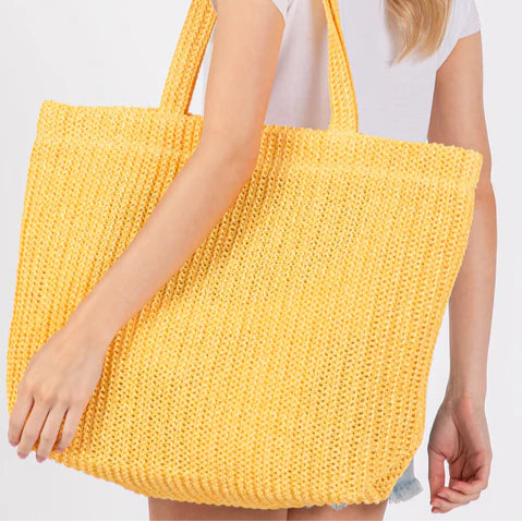 Straw Crochet Tote