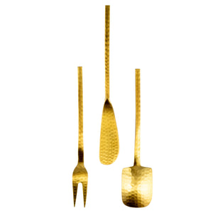 Hammered Stainless Steel Appetizer Utensils