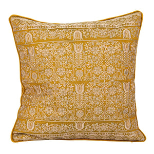 Chartreuse Square Pillow with Pattern