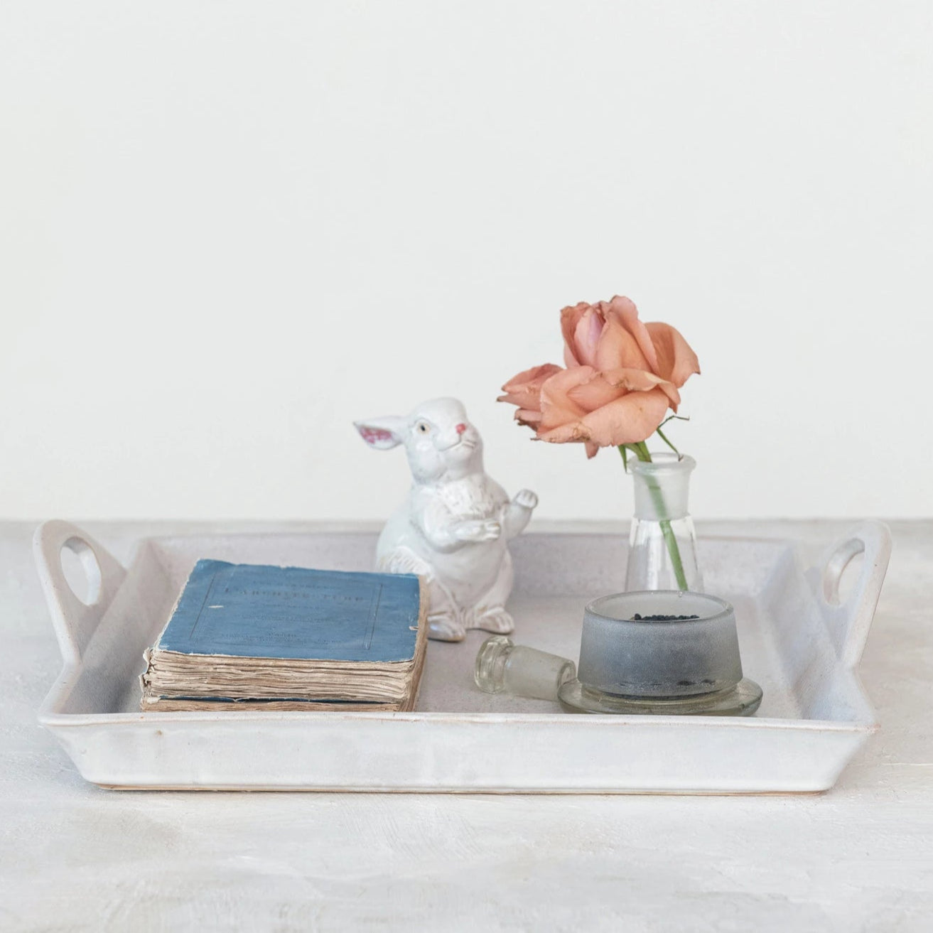 White Stoneware Tray