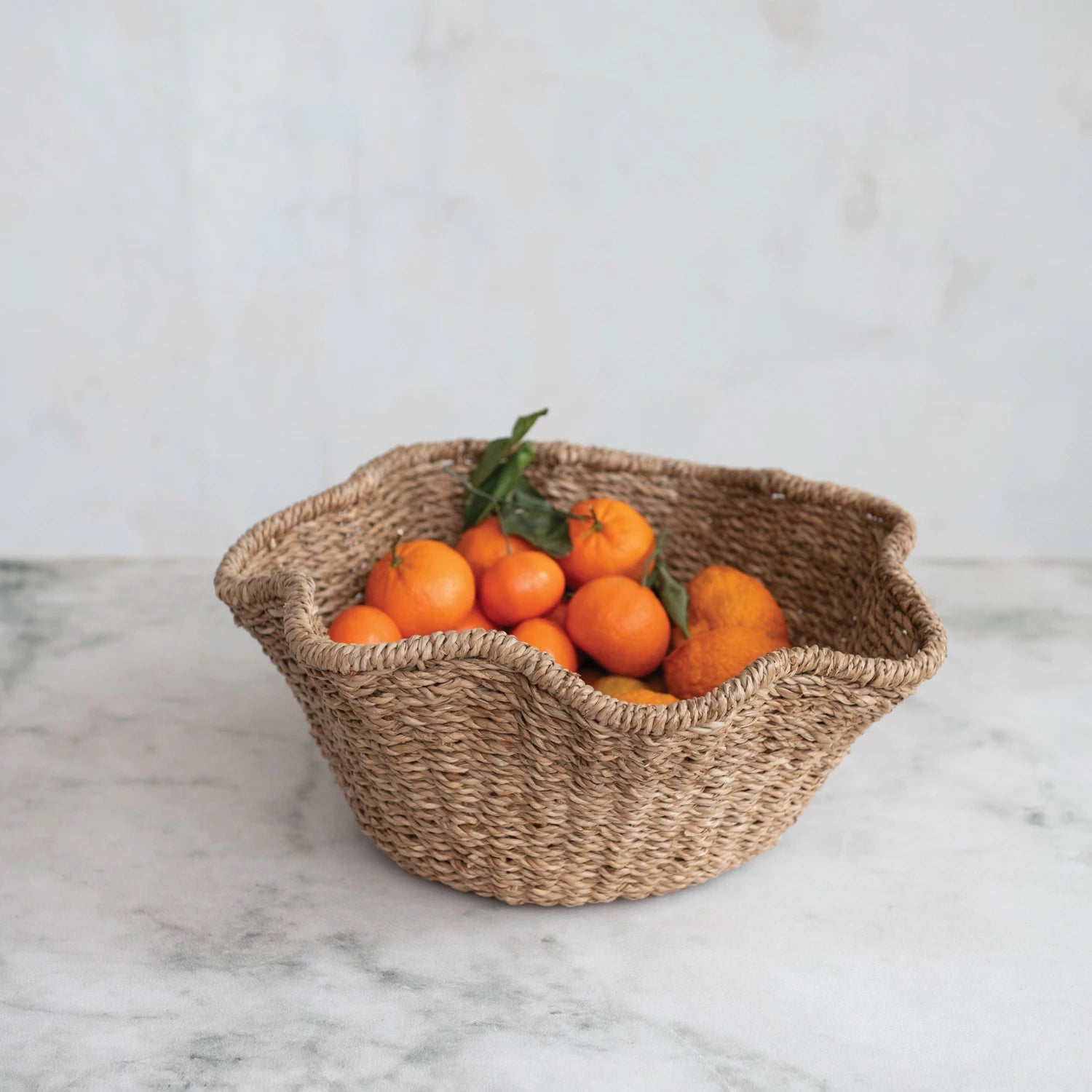 Woven Bankuan & Rattan Ruffled Bowl