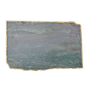 Agate Slab with Gold Electroplated Edge