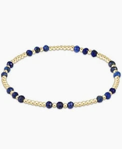 Classic Gold Joy Pattern Bead Bracelet-Gemstone