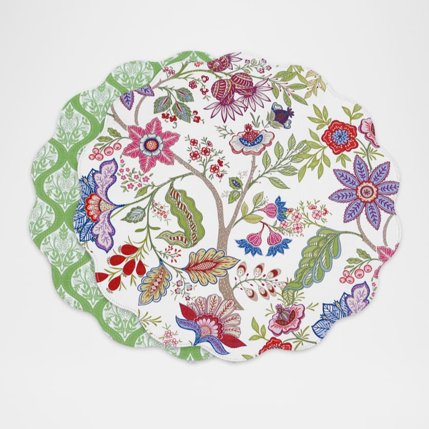 Beatriz Ball - VIDA Blooms & Branches Reversible Round Placemats