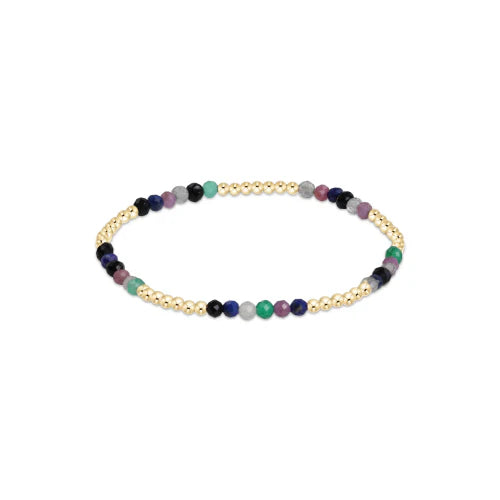 Gold Blissful Gemstone 2.5mm Bracelet Collection