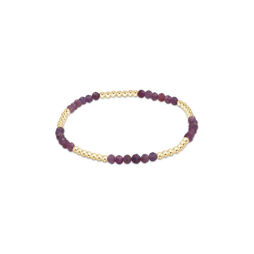 Gold Blissful Gemstone 2.5mm Bracelet Collection