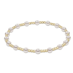 Classic Sincerity Pattern Gold Bead Bracelet-Pearl