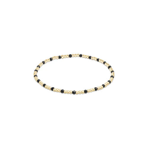 Gold Sincerity Gemstone 2mm Bead Bracelet