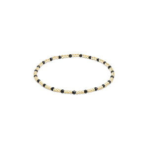 Gold Sincerity Gemstone 2mm Bead Bracelet