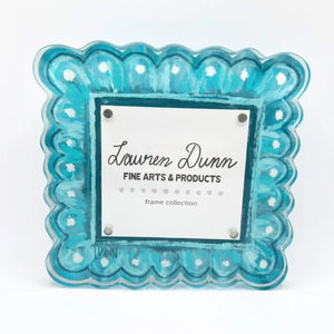 Teal Scallops Acrylic Frame