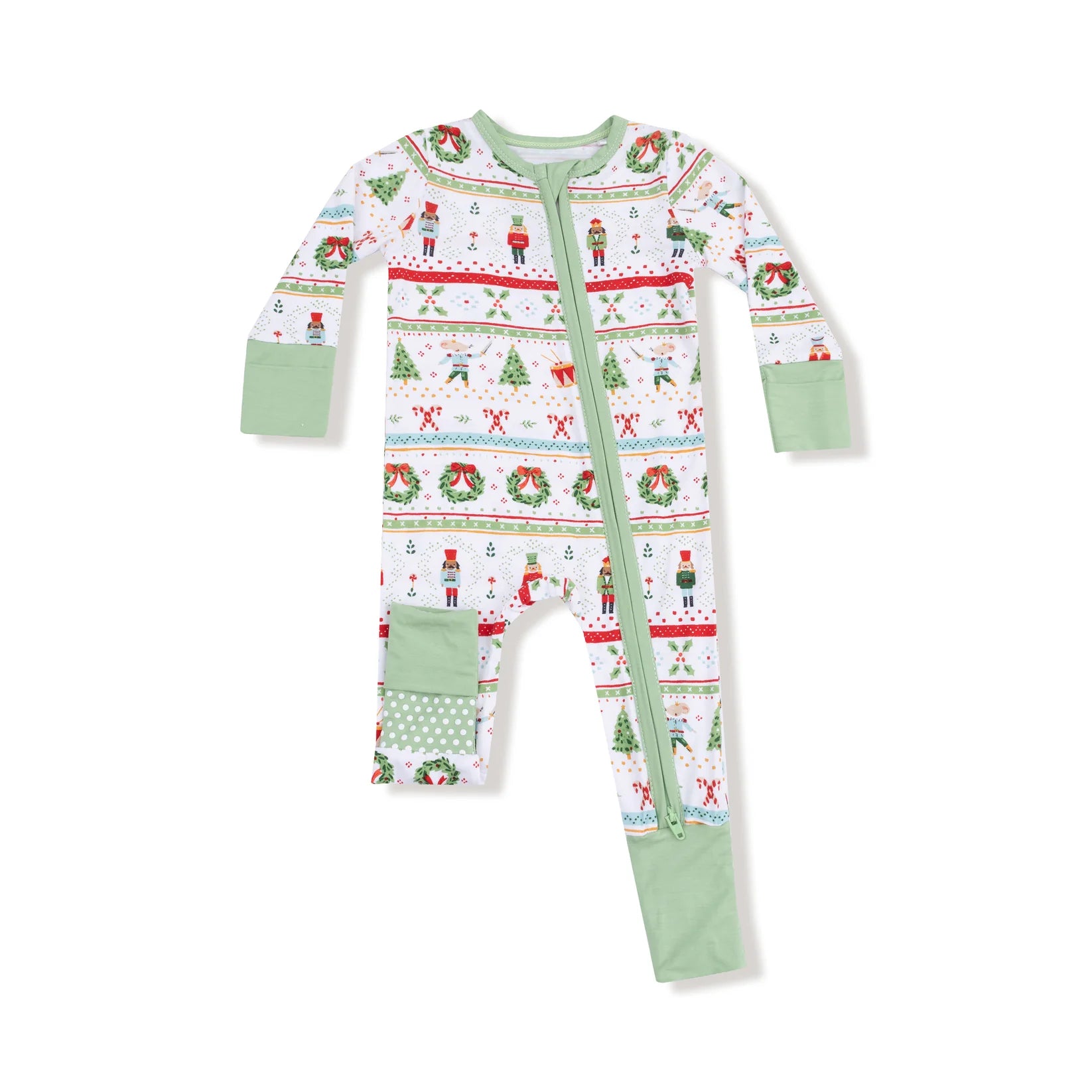 Nutcracker Fair Isle Zip 2 Way Zipper Romper