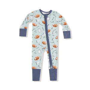 Touchdown Time 2 Way Zipper Romper-Grey Mist