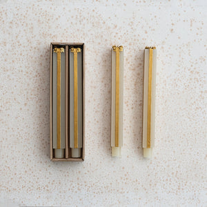 Package Shaped Taper Candles-Gold