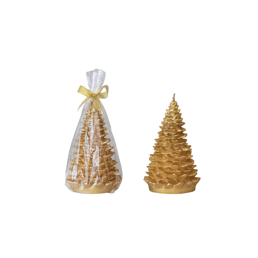 Tree Shaped Gold Candle