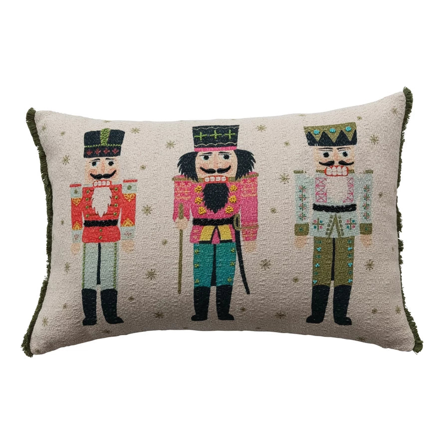 Nutcracker Pillow with Beads & Eyelash Fringe