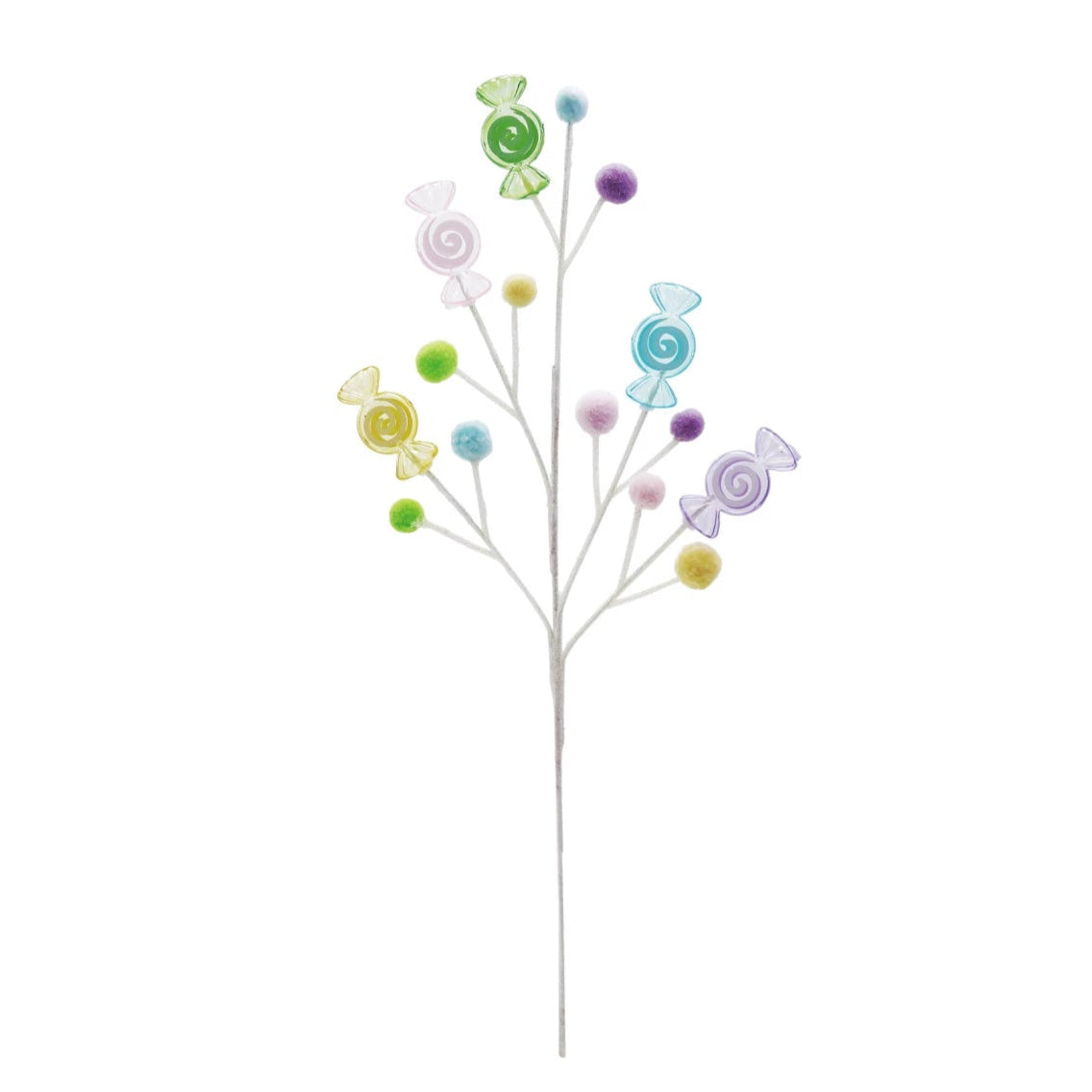 Plastic Candy Spray with Pom Poms