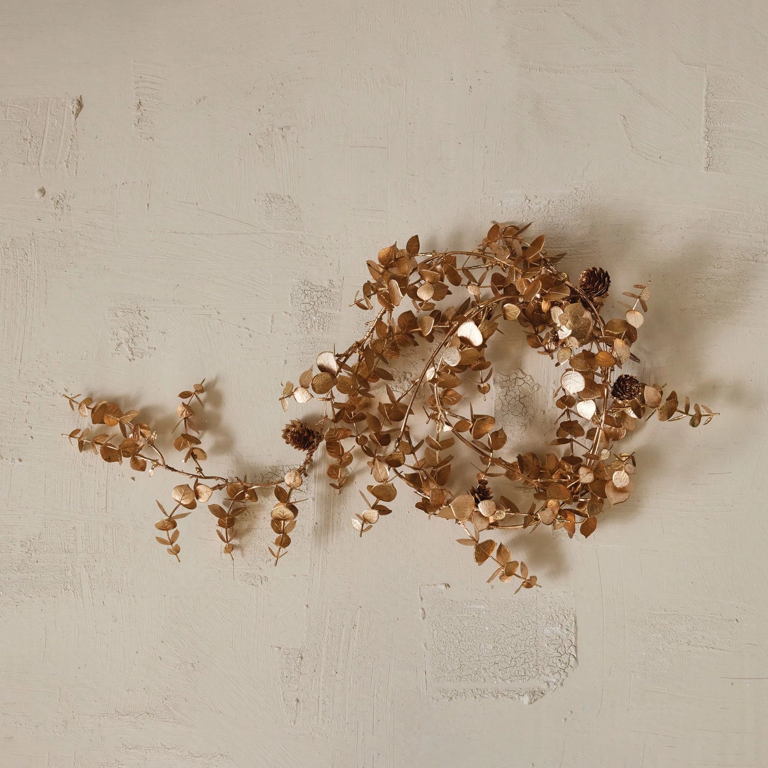 Faux Eucalyptus Garland with Pinecones